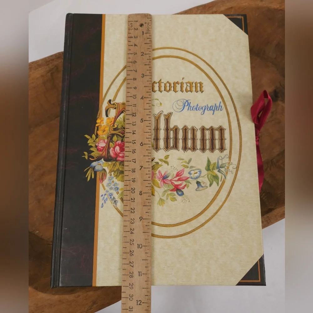 Victorian Photograph Album with Floral Design